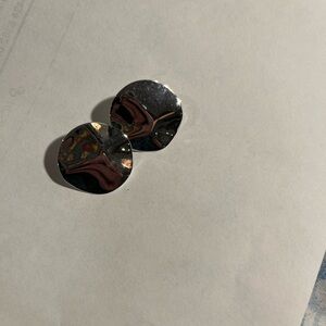 Silver Round Earrings